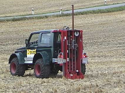Maschinelle Entnahme des Bodens